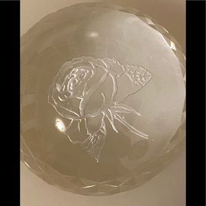 Rose Glass Paperweight